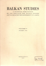 Balkan Studies, Volume 9, Number two