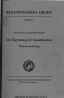 Die Entstehung der byzantinischen Themenordnung
