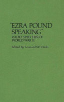 "Ezra Pound Speaking"