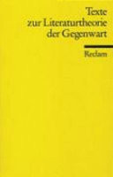 Texte zur Literaturtheorie der Gegenwart