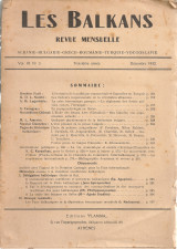 Les Balkans, Vol.iii, No.3, December 1932
