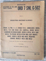 ORD 7 SNL G-502 truck 3/4 ton Dodge T214
