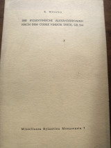 Der Byzantinische Alexanderroman nach Dem codex vindob theol.gr 244