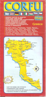 Corfu map of the island and town