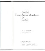 Applied Time Series Analysis for Managerial Forecasting