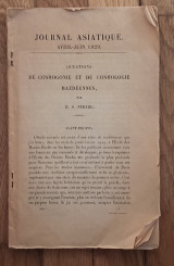 Journal Asiatique. Avril - Juin 1929. De cosmogonie et de cosmologie Mazdeennes