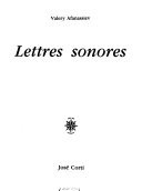 Lettres sonores