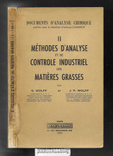 Methodes d'Analyse et de Controle Industriel des Matieres Grasses : Documents d’Analyse Chimique II