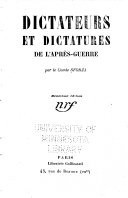 Dictateurs et dictatures de l'après guerre