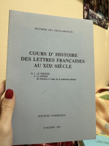 Cours d’ histoire des lettres françaises au XIXe siècle