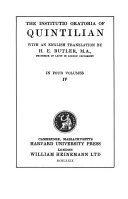 The Institutio oratoria of Quintilian