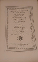 Crime and Punishment - The diary of Samuel Pepys - The confessions of Saint Augustine - Paradise lost