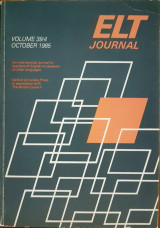 ELT Journal, Volume 39/4, October 1985, An international journal for teachers of English to speakers of other languages