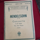 Mendelssohn op.40 concerto in d minor for the piano
