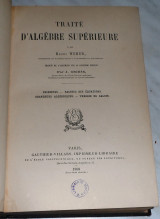 Traite d algebre superieure 1898 Henri Weber