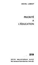 Priorité à l'éducation