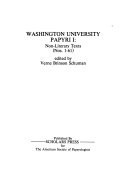 Washington University Papyri I