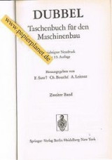 Dubbel: Taschenbuch Fur Den Maschinenbau (13., Vollst. Neubearb. U. Erw.) (English and German Edition)