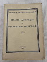 Bulletin Analytique De Bibliographie Hellenique 1949