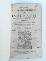 Ισοκράτους Λόγοι και Επιστολαί Isocratis Orationes et Epistolae 1604