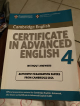 Certificate in advanced English 4 without answers