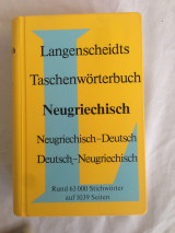 Langenscheidts Taschenwörterbuch der neugriechischen und deutschen Sprache