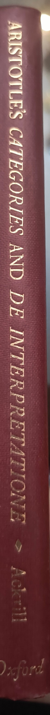 Aristotle's categories and de interpretatione