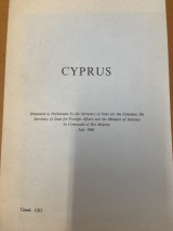 Cyprus Draft Treaty (UK, Grece, Turkey) July 1960 - Akrotiri Base - Dhekeleia Base