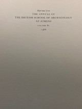 The annual of the British school of archaeology at Athens volume 81 1986