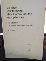 Le droit institutionnel des Communautes europeennes
